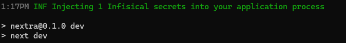 Infisical secrets injected successfully